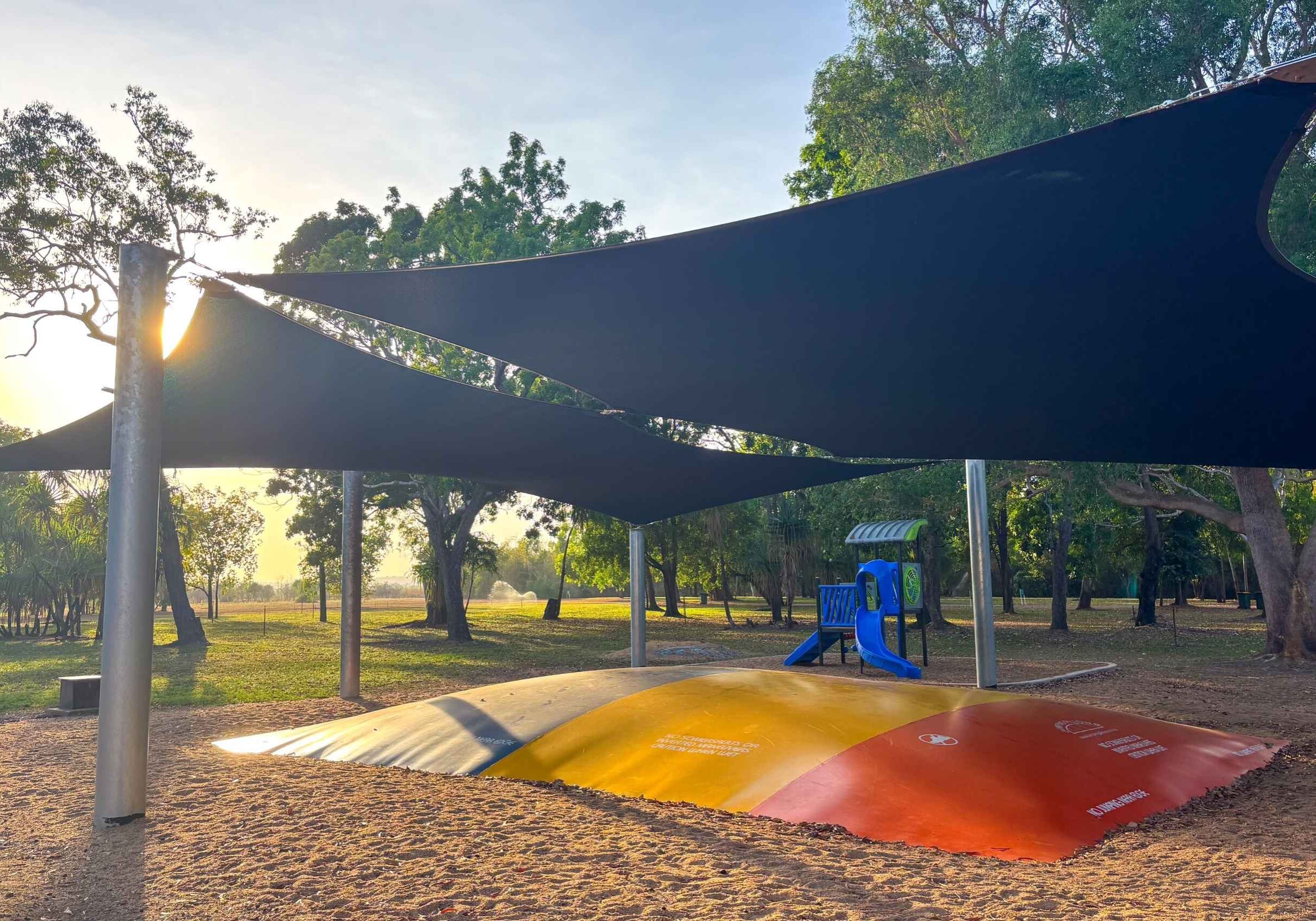 Mary River Wilderness Retreat, jumping pillow and playground